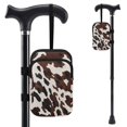 thumbnail image 1 of COEQINE Forearm Crutch Bag Elbow Crutch Organizer Black Brown Cow Print Walking Cane Accesories, Storage Pouch, with 2 Zipper Pockets, Large Capacity, for Men & Women, 1 of 7
