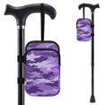 thumbnail image 1 of COEQINE Forearm Crutch Bag Walking Cane Accesories Purple Camouflage Elbow Crutch Storage Organizer, 2 Zippered Pockets, Lightweight, Hands-Free, for Adults & Seniors, 1 of 7