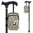 thumbnail image 1 of COEQINE Forearm Crutch Bag Walking Cane Accesories Rustic Deer Forest Elbow Crutch Storage Organizer, 2 Zippered Pockets, Lightweight, Hands-Free, for Adults & Seniors, 1 of 7