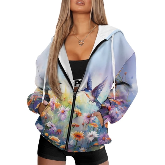 COEQINE Full Zipper Soft Sweatshirts Women's Fashion Oversized Hoodie Cute Turtle Print Long Sleeve Y2K Hooded Jacket for Women Fall Outfits Casual Wear with Pockets, 4XL