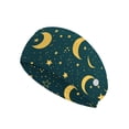 thumbnail image 1 of COEQINE Galaxy Moon Nurse Button Headband Elastic Sports Headbands Thick Non-Slip Hair Bands for Women Sport Headbands for Men Basketball Medical Headbands with Buttons for Hospital Use, 1 of 7