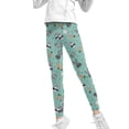 thumbnail image 1 of COEQINE Girls Leggings Kids Stretchy Athletic Dance Workout Running Yoga Pants for Girls, for 6-7 Years Kids, Easter Bunny Carrot Egg Green, 1 of 7
