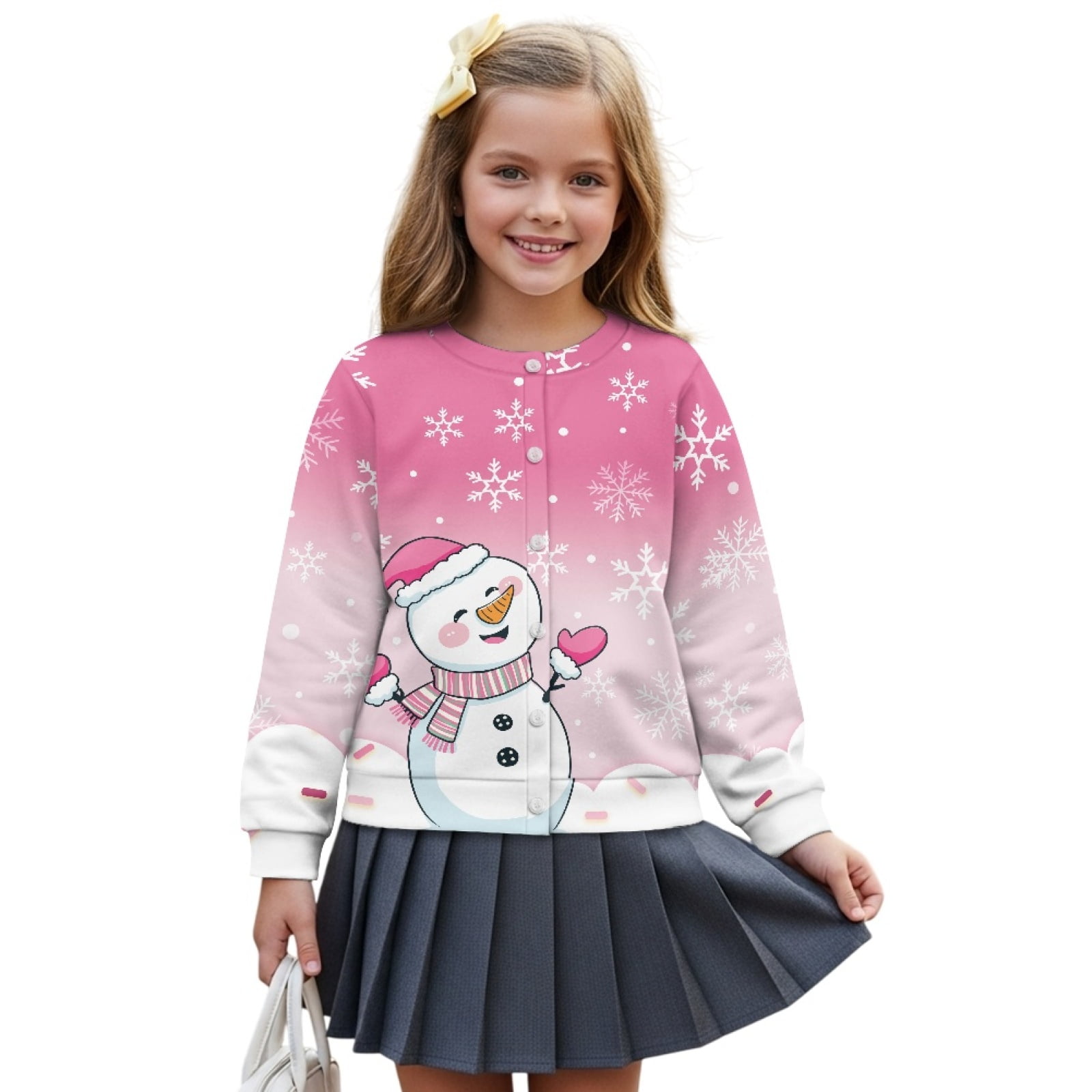 Kids Girls' Cardigan Color Block Daily Long Sleeve Cute Cotton 3-6 Years Fall Rainbow main image 0