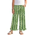 thumbnail image 1 of COEQINE Girls' Wide Leg Pants with Ruffle Hem, Casual Long Trousers Breathable Flowy Fall Pants Y2K Girly Outfits for Daughter, Size 11-12, Watermelon Rind Stripe, 1 of 8