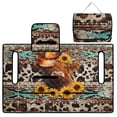 thumbnail image 1 of COEQINE Golf Cart Accessories Seat Covers with 4 Pockets, Foldable Design for Easy Carry Towel Seat Cover Easy to Install for EZGO Yamaha Club Cars, Highland Cow Cowboy American Tribal Cow Print, 1 of 8