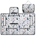 thumbnail image 1 of COEQINE Golf Cart Seat Blanket Towel, Folds Compact for Carrying, 51.2x30.3 Inch Fit for EZGO/Yamaha/Club Car, 4 Compartment Storage, Quilted Comfort Layer, Vintage White Golf Themed, 1 of 8