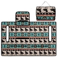 thumbnail image 1 of COEQINE Golf Cart Seat Cover Blanket with Fold-Away Design, Universal Golf Accessories with 4 Pockets, Fit for EZGO Yamaha Club Cars and More, American Tribal Navajo Horse Blue, 1 of 8