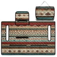 thumbnail image 1 of COEQINE Golf Cart Seat Cover with Carry Handle for Storage, Fits for EZGO Yamaha Club Car (51.2x30.3 Inches), with Quilted Padding & 4 Storage Pockets, Easy Wash, Leopard Print Ethnic Tribal, 1 of 8