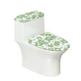 thumbnail image 1 of COEQINE Green Hibiscus Flower Toilet Lid Cover and Toilet Tank Cover, Machine Washable Easy Installation Breathable Toilet Cover 2 Piece Set for Home Bathroom Decor, 1 of 7