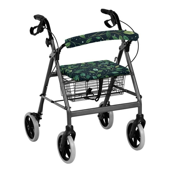COEQINE Green Leaf Medical Products Rollator Walker Seat & Back Cover Rollator Seat Padded Cover Rollator Walker Accessories Seat Cushion for People Using Walking Aids