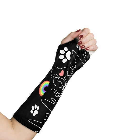 COEQINE Heart Beat Pet Arm Cast Covers Large Sleeve Protectors for Arms Wrist Elbow Cast Wound Scratcher Covers Breathable Padded Cast Cover for Sports for Women Men Kids
