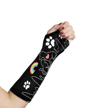 COEQINE Heart Beat Pet Arm Cast Covers Small Sleeve Protectors for Arms Wrist Elbow Cast Wound Scratcher Covers Breathable Padded Cast Cover for Sports for Women Men Kids