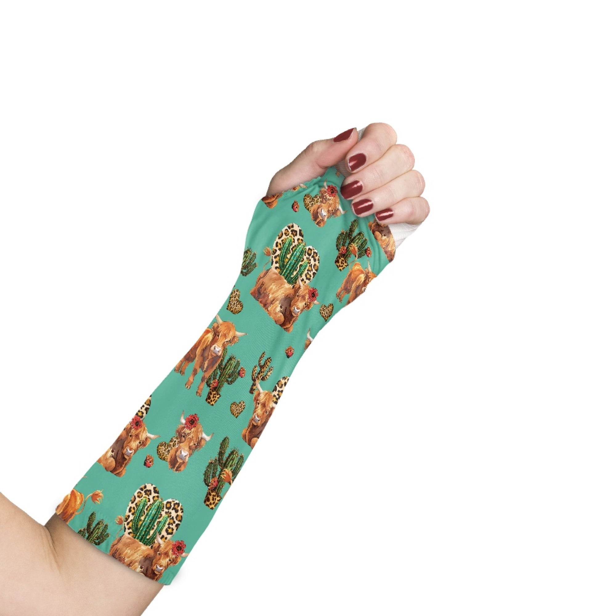 COEQINE Highland Cow Cactus Arm Cast Cover Small Arm Wrist Elbow ...