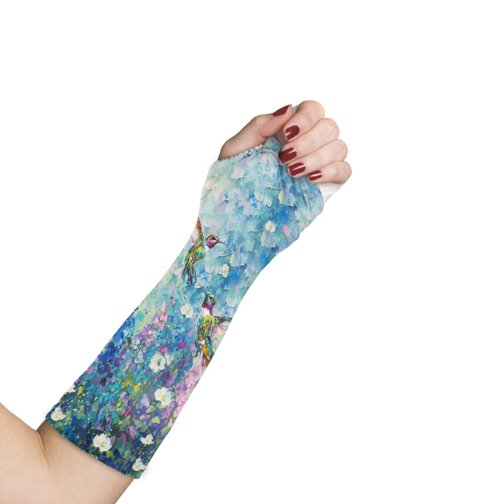 COEQINE Hummingbird Arm Cast Cover Oil Paint Wrist Elbow Cast Wound ...