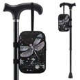 thumbnail image 1 of COEQINE Large Capacity Forearm Crutch Bag for Seniors Beautiful Dragonfly Elbow Crutch Attachment, Zipper Pouch, 2 Pockets, Lightweight, for Walking Cane & Hiking Stick, 1 of 7