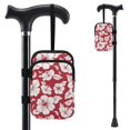 thumbnail image 1 of COEQINE Large Capacity Forearm Crutch Bag for Women Tropical Hibiscus Red Elbow Crutch Attachment, Zipper Pouch, 2 Pockets, Lightweight, for Walking Cane & Hiking Stick, 1 of 7