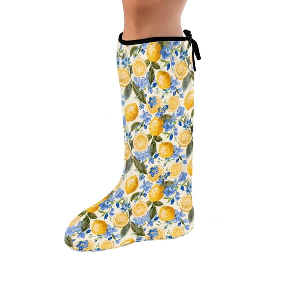 COEQINE Lemon 2 PCS Leg Cast Covers Outdoor Protection Leg Cover Bandage Protector Stylish Cast Socks Cover Anti Scratch Wound Care Supplies Outdoor Cover Gifts for Friends Family Size M