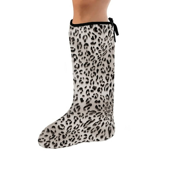 COEQINE Leopard Print 2 Pack Leg Cast Covers Short Foot Cast Cover Leg Cast Protector Large Outdoor Protection Leg Cover Washable Leg Cast Protector Decoration Cover for Adult Teens