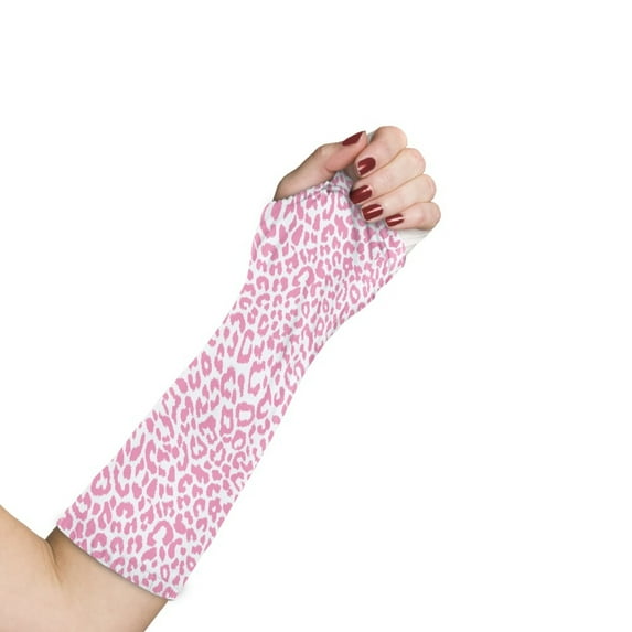 COEQINE Leopard Print Arm Cast Covers Soft Arm Cast Protector Stretch Arm Sleeves Small Teens Long Full Arm Cast Protector Anti Scratch Wound Care Supplies for Arm Plaster