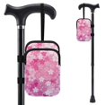 thumbnail image 1 of COEQINE Lightweight Forearm Crutch Bag for Seniors Dreamy Cherry Blossom Walking Cane Storage Pouch, with 2 Zipper Pockets, Large Capacity, Hands-Free, for Men Women, 1 of 7