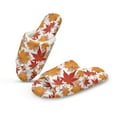 thumbnail image 1 of COEQINE Maple Leaf Red Fall Slippers for Women Comfy Fuzzy Slides Trendy Open Toe Shoes Machine Washable Slip On Slippers Women Footwear for Home Bedroom Spa Travel Hotel, 46-47, 1 of 7
