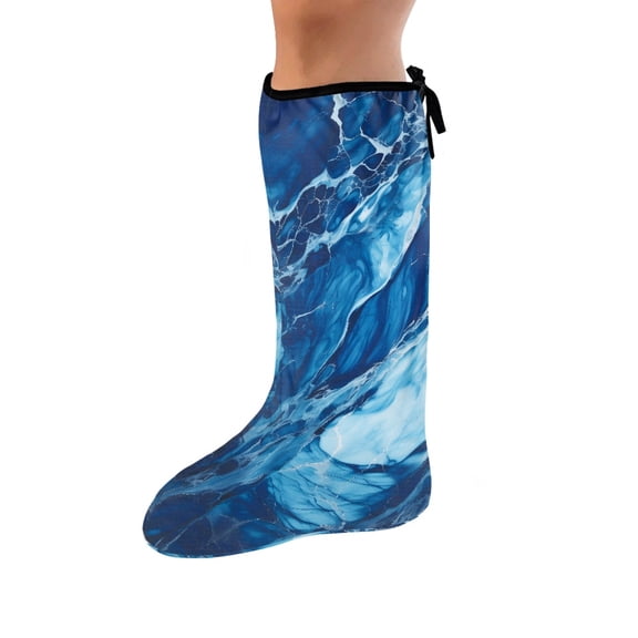 COEQINE Marble Print 2 Pack Leg Cast Covers Broken Leg Shower Cast Cover Foot Cast Cover Bandage Protector Anti Scratch Cast Sock Cover for Foot Leg Outdoor Cover for Men & Women Medium