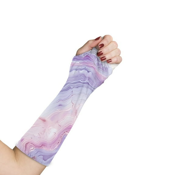 COEQINE Marble Print Arm Cast Cover Cast Scratcher Protector Covers Arm Wrist Elbow Protection Cover-M Easy to Clean Broken Arm Shower Sleeve Bandage Protector After Surgery Gifts