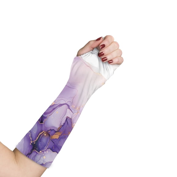 COEQINE Marble Print Arm Cast Covers Arm Wrist Elbow Protection Cover Decorative Arm Plaster Cover Easy to Put on Short Arm Cast Cover for Arm Hand Protectors and Decortion Small