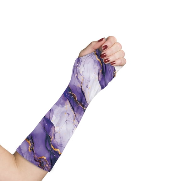 COEQINE Marble Stripes Arm Cast Covers Breathable Cast and Bandage Protector Stylish Sleeve for Arm Cast Wrist Cast Cover Machine Washable Short Cast Covers for Girls Small