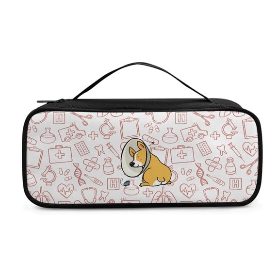 COEQINE Medical Print Corgi Stethoscope Storage Bag Nurse Stethoscope Case Nursing Stethoscope Bag for Nurses Nurse Accessories for Work Stethoscope Bag Soft for Doctor