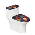 thumbnail image 1 of COEQINE Multicolor Drum Set Toilet Lid Cover and Toilet Tank Cover, Replacement Easy Installation Polyester Fabric with a 2-Piece Toilet Cover Set, 1 of 7
