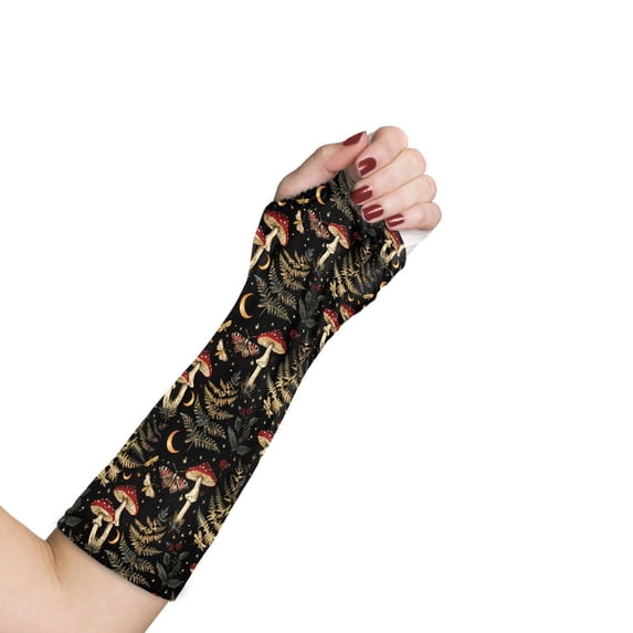 COEQINE Mushroom Arm Cast Covers Size S Wrist Elbow Cast Wound Scratcher Covers Breathable Soft Arm Cast Protector Easy to Put on for Arm Hand Protectors and Decortion