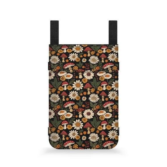 COEQINE Mushroom Crutch Pouch Daisy Crutch Bags and Accessories Crutch Organizer Pouch Tote for Broken Leg Crutches Removable Medical Crutch Accessories for Travel
