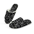 thumbnail image 1 of COEQINE Musical Notes Womens Open Toe Slippers Trendy Slip On House Slides Soft Fuzzy Slippers Portable Indoor Shoes Slip On Home Sandals Footwear for Guest Ladies Mom, 38-39, 1 of 7