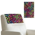 thumbnail image 1 of COEQINE Non-Slip Recliner Headrest Cover PU Leather Washable Head Rest Covers for Recliner Chair with Hook and Loop Straps for Home & Office, 17x27 Inch, Leopard Print Colorful, 1 of 7