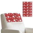 thumbnail image 1 of COEQINE Non-Slip Recliner Headrest Protector Faux Leather Sofa Headrest Covers Head Rest Covers with Adhesive Backed Hook and Loop Straps, 17x27 Inch, Santa Claus Holly Stocking Red, 2 Pieces, 1 of 7