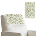 thumbnail image 1 of COEQINE Non-Slip Recliner Headrest Protector Faux Leather Sofa Headrest Covers Waterproof Head Rest Covers with Adhesive Backed Hook and Loop Straps, 17x27 Inch, Flower Leaf Green, 3 Pieces, 1 of 7