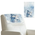 thumbnail image 1 of COEQINE Non-Slip Recliner Headrest Protector Faux Leather Sofa Headrest Covers Waterproof Head Rest Covers with Adhesive Backed Hook and Loop Straps, 17x27 Inch, Snowman Bunny Blue, 1 of 7