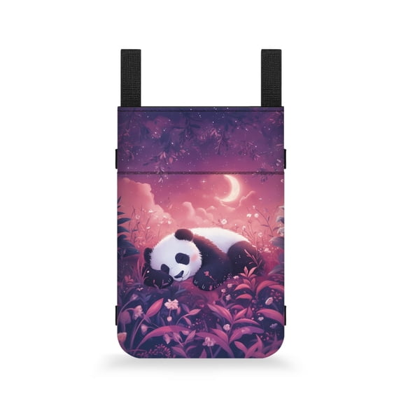 COEQINE Panda Crutch Case Flower Forearm Crutch Bag Pouch Crutch Pocket Pouch Large Capacity Crutch Storage Bag Waterproof Crutch Carrying Pouch Gifts for Kids Girls