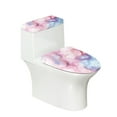 thumbnail image 1 of COEQINE Pink Blue Marble Toilet Lid Dust Cover 2 Pcs Set, Easy Installation Replacement Breathable Toilet Cover Set for Bathroom Decor Accessories, 1 of 7