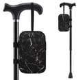 thumbnail image 1 of COEQINE Printed Crutch Bag Walking Cane Accesories Black Marble Crack Forearm Crutch Organizer Pouch, Elbow Crutch Bag, 2 Pockets, Organize Daily Essentials, for Elderly, 1 of 7