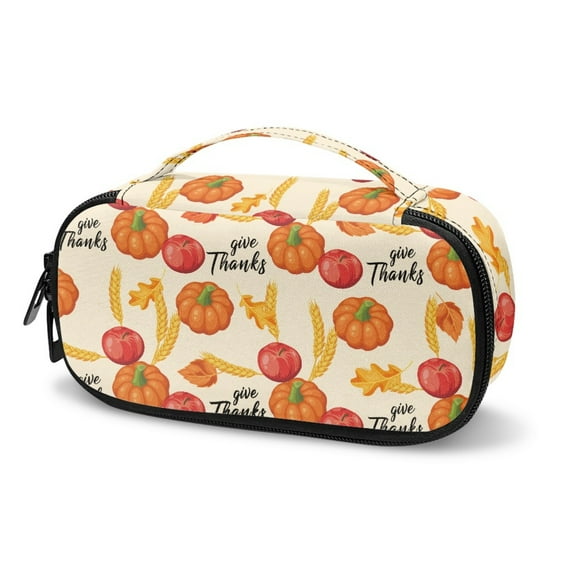 COEQINE Pumpkin Thanksgiving Insulin Storage Bag Fall Insulin Travel Storage Case for Glucose Meter Insulin Storage Bag Traveling Bag for Medicine Insulin for Patients with Diabetes