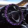 thumbnail image 1 of COEQINE Purple Leopard Print Car Steering Wheel Cover Universal 15 Inch Anti-Slip Boho Floral Auto Steering Wheel Protector Car Accessories for Women Men, 1 of 7