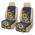 thumbnail image 1 of COEQINE Quilted Front Seat Covers for Cars 2 Pack, Decorative Soft Captain Chair Seat Cover Fit Four Seasons, Easy Install Pet Car Seat Cover, Sunflower Butterfly Galaxy, 1 of 7