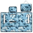 thumbnail image 1 of COEQINE Quilted Golf Cart Seat Cover, Folds Like a Bag with Handle for Easy Carry, Universal Fit 51.2"x30.3" for EZGO Yamaha Club Car 2-Seaters, 4 Pockets, Blue Hibiscus Floral, 1 of 8