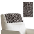 thumbnail image 1 of COEQINE Recliner Headrest Cover PU Leather Head Rest Cover with Adhesive Backed Hook and Loop Straps, Anti-Slip Furniture Protector for Sofa, Couch, 17x27 Inch, Leopard Print Dark Gray, 2 Pieces, 1 of 7