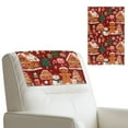 thumbnail image 1 of COEQINE Recliner Headrest Covers PU Leather Headrest Protector with Hook and Loop Straps, Universal Head Rest Covers for Recliner Home Decor, 17x27 Inch, Gingerbread Man Snowman House Red, 1 of 7