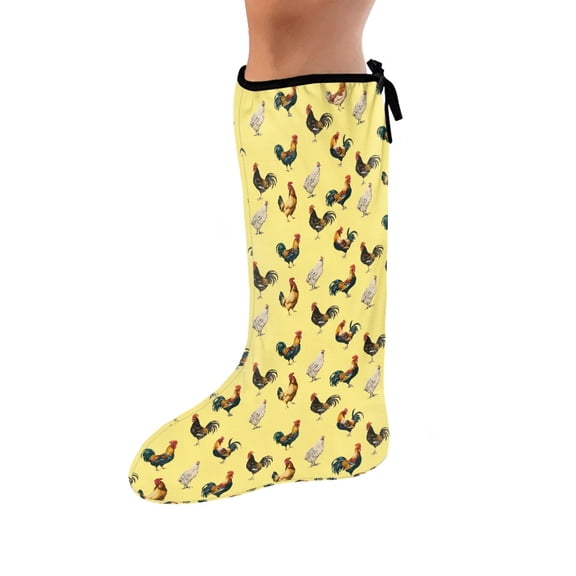 COEQINE Rooster 2 Piece Leg Cast Covers Outdoor Leg Protection Cover-S Reusable Cast Covers for Shower Leg Fashionable Leg Cast Cover Sock Stretch Fabric Leg Cast Protector for Seniors