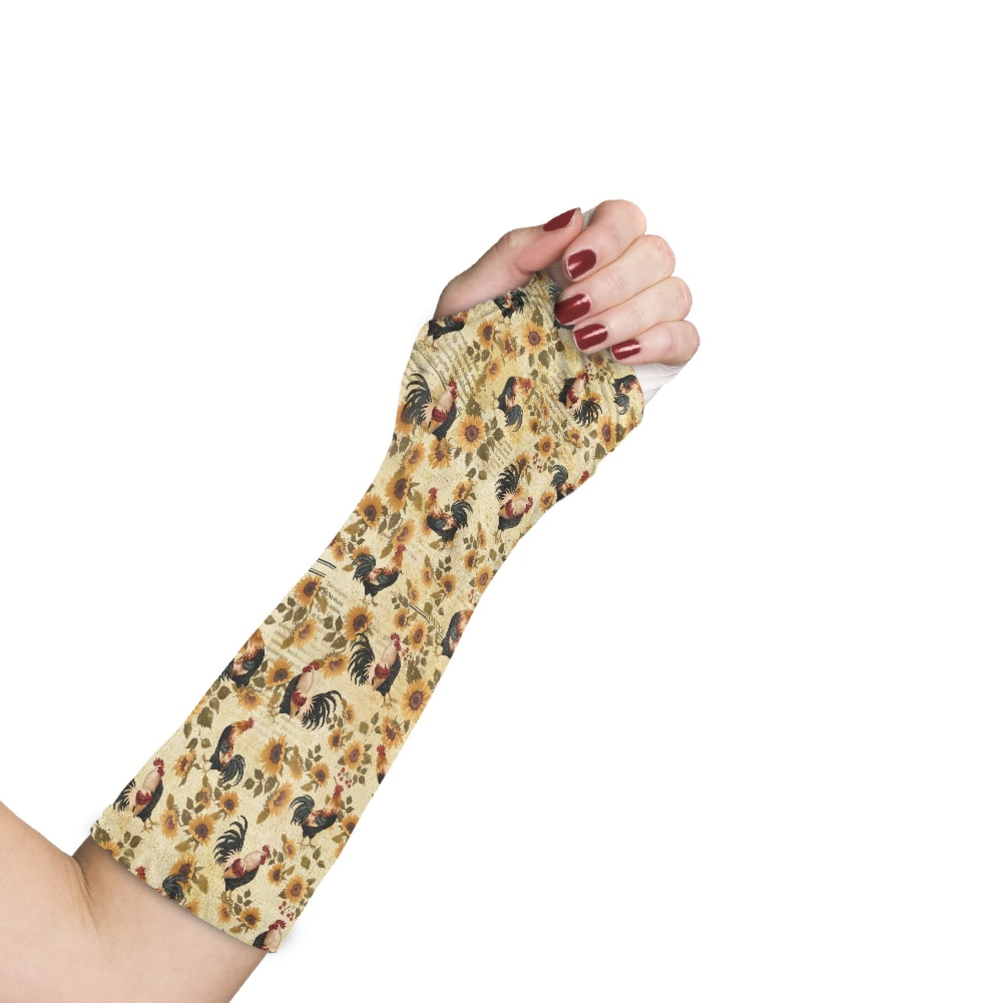 COEQINE Rooster Flower Arm Cast Cover Large Arm Wrist Elbow Protection ...