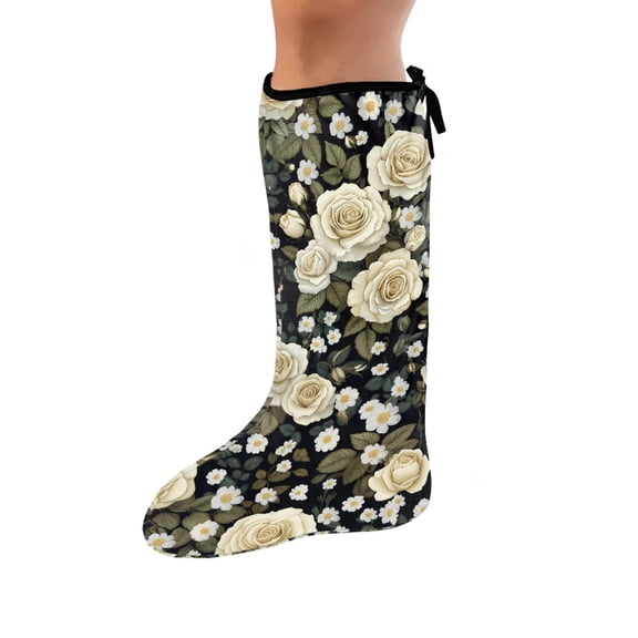 COEQINE Rose 2 Piece Leg Cast Covers Large Broken Leg Shower Cast Cover Foot Cast Cover Decorative Leg Plaster Cover Removable Cast and Bandage Protector for Rehabilitation Patients